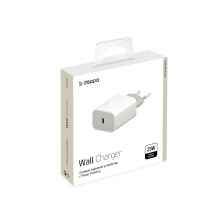 Сетевое зарядное устройство USB Type-C, Power Delivery, 25Вт, белый, Deppa