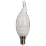 Ecola candle   LED 5.0W 220V E14 2700K свеча на ветру (керамика) 125x37