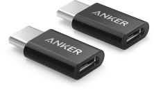 Переходник Anker MicroUSB/USB-C (2шт) B8174011 (Black)