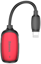 Аудио-переходник Baseus 3-in-1 iP Male to Dual iP & 3.5mm Female Adapter (CALL51-91) Red