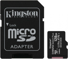 Карта памяти Kingston SDCS2 128 GB, чтение: 100 MB/s, адаптер на SD, 1 шт.