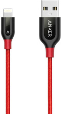 Кабель для Apple Lightning MFI Anker PowerLine+ 0.9м в оплетке, кевлар, 6000+ перегибов, A8121H91, красный