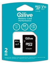 Карта памяти Qilive microSD 64GB с адаптером