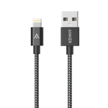 Anker Nylon-Braided MFI (A7114H11) - кабель USB to Lightning (Black)