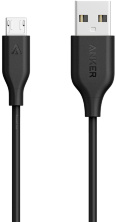 Кабель Anker PowerLine Micro USB 0.9m (A8132H12) Black