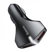 Автомобильная зарядка Baseus Small Rocket QC3.0 Dual-USB Car Charger CCALL-RK01/RK02 черное