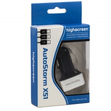 Автомобильное зарядное устройство Higshscreen AutoStorm X51, черный/серебро