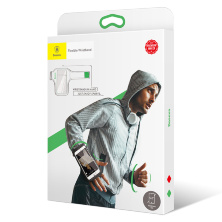 Чехол спортивный Baseus Flexible Wristband для смартфонов до 5.8&quot; черный с зеленым