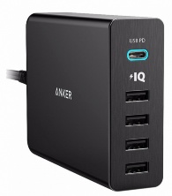 Сетевое зарядное устройство Anker PowerPort+ 5 USB-C A2053 G11 (Black)