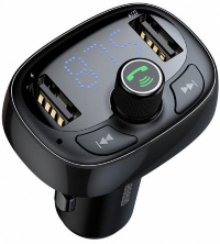 Автомобильное зарядное устройство Baseus T typed Bluetooth MP3 Charger (CCALL-TM01) Black