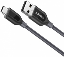 Кабель Anker PowerLine+ USB-C/USB 3.0 0.9 м A8168HA1 (Gray)