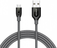 Anker Powerline+ 1.8 м (A8143HA1) - кабель USB - microUSB (Grey)