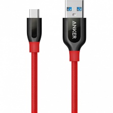 Кабель Anker PowerLine+ USB 3.0 - USB-C 0.9 м (A8168H91) Red