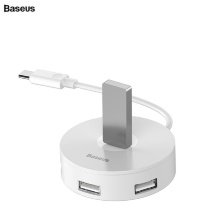 Хаб-переходник Baseus round box HUB adapter Type-C to USB 3.0 1шт USB 2.0 3шт белый