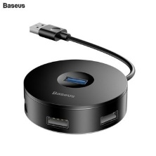 Хаб-переходник Baseus round box HUB adapter USB to USB 3.0 1шт USB 2.0 3шт черный