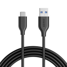 Кабель Anker Powerline USB 3.0 - USB-C 1,8 м (A8166011) Black